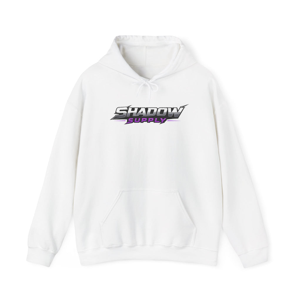 Hoodie — Shadow Supply Retro Logo Hoodie with Mountain Back Graphic