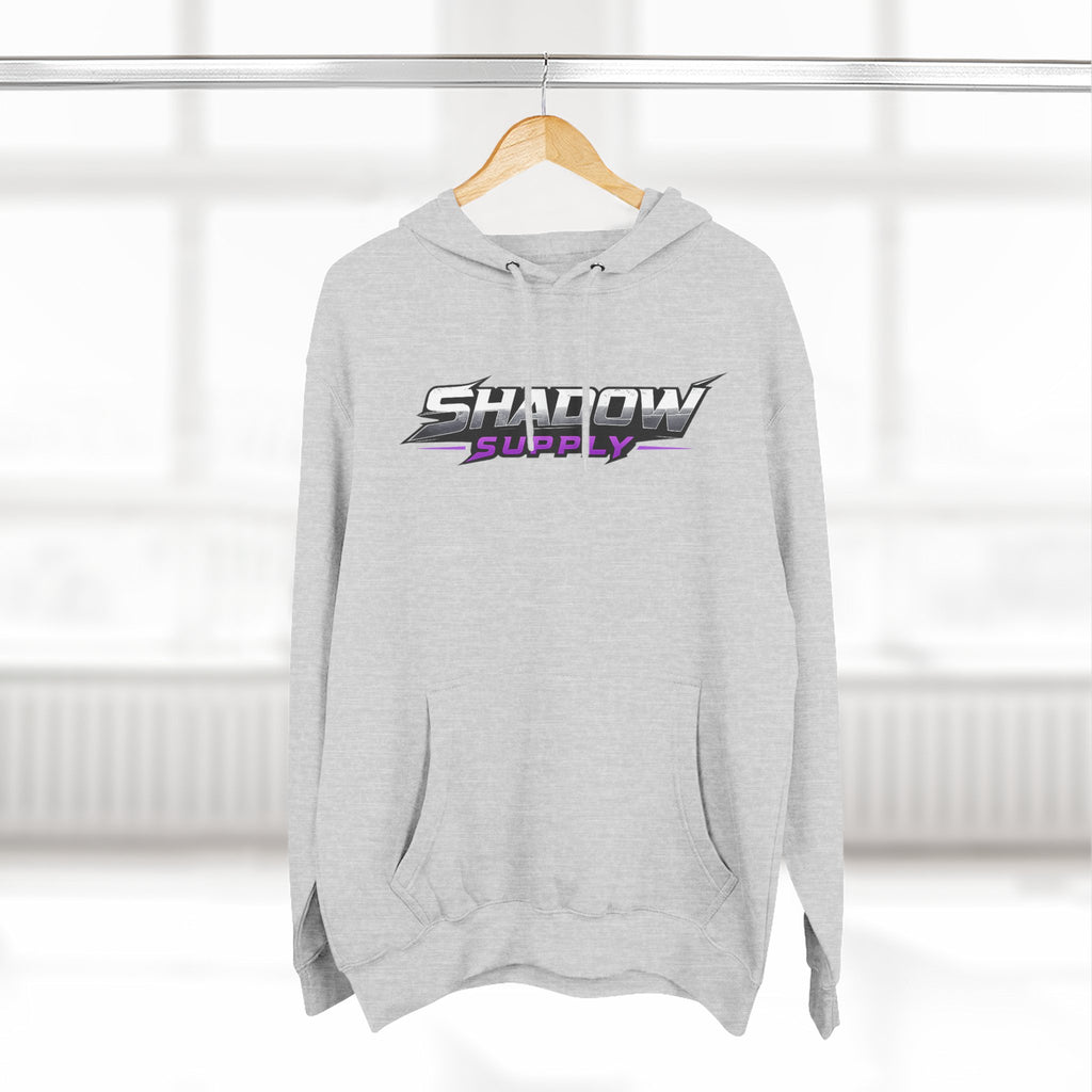 Shadow Supply Fleece Hoodie – Minimal Raven Logo Pullover