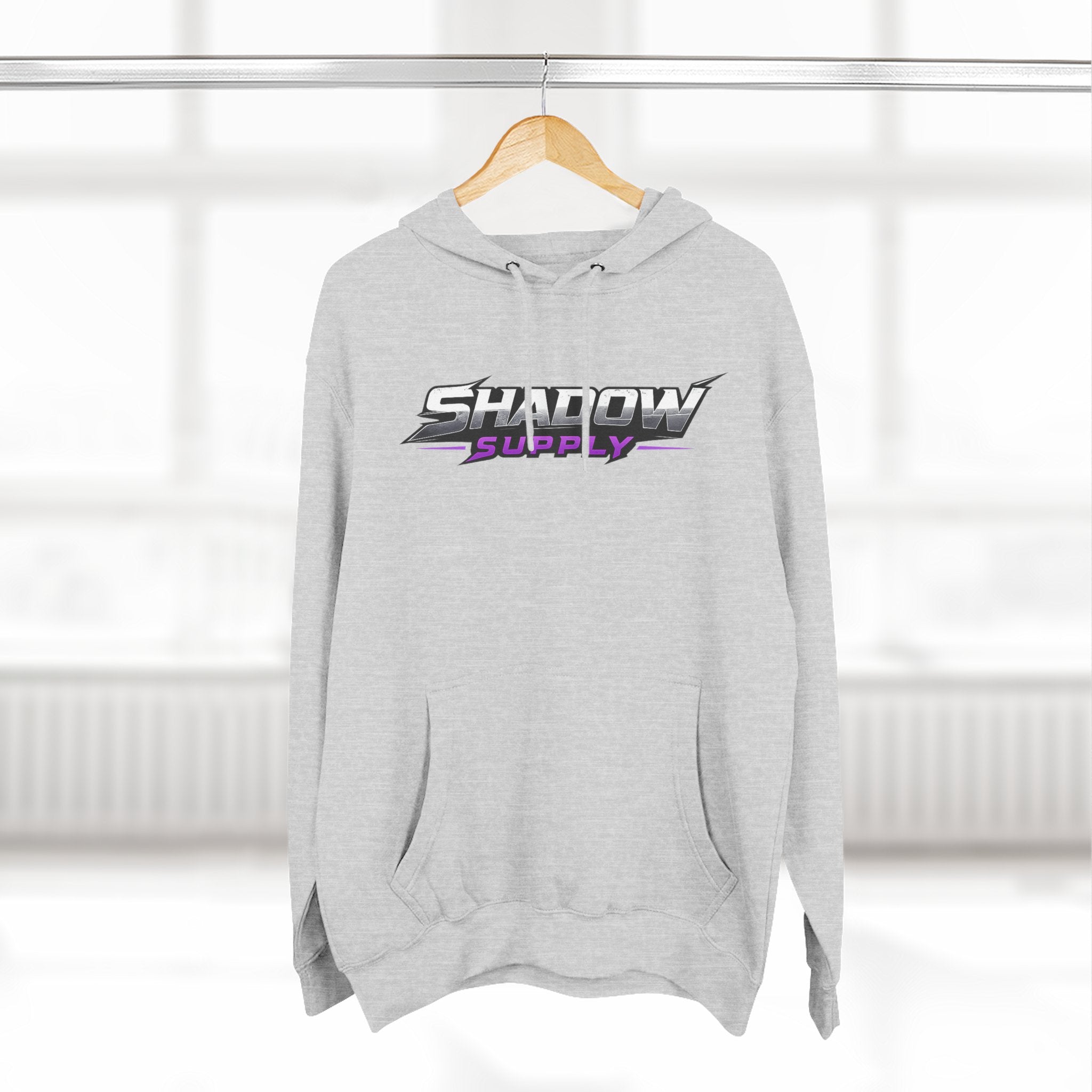 Shadow Supply Fleece Hoodie – Minimal Raven Logo Pullover