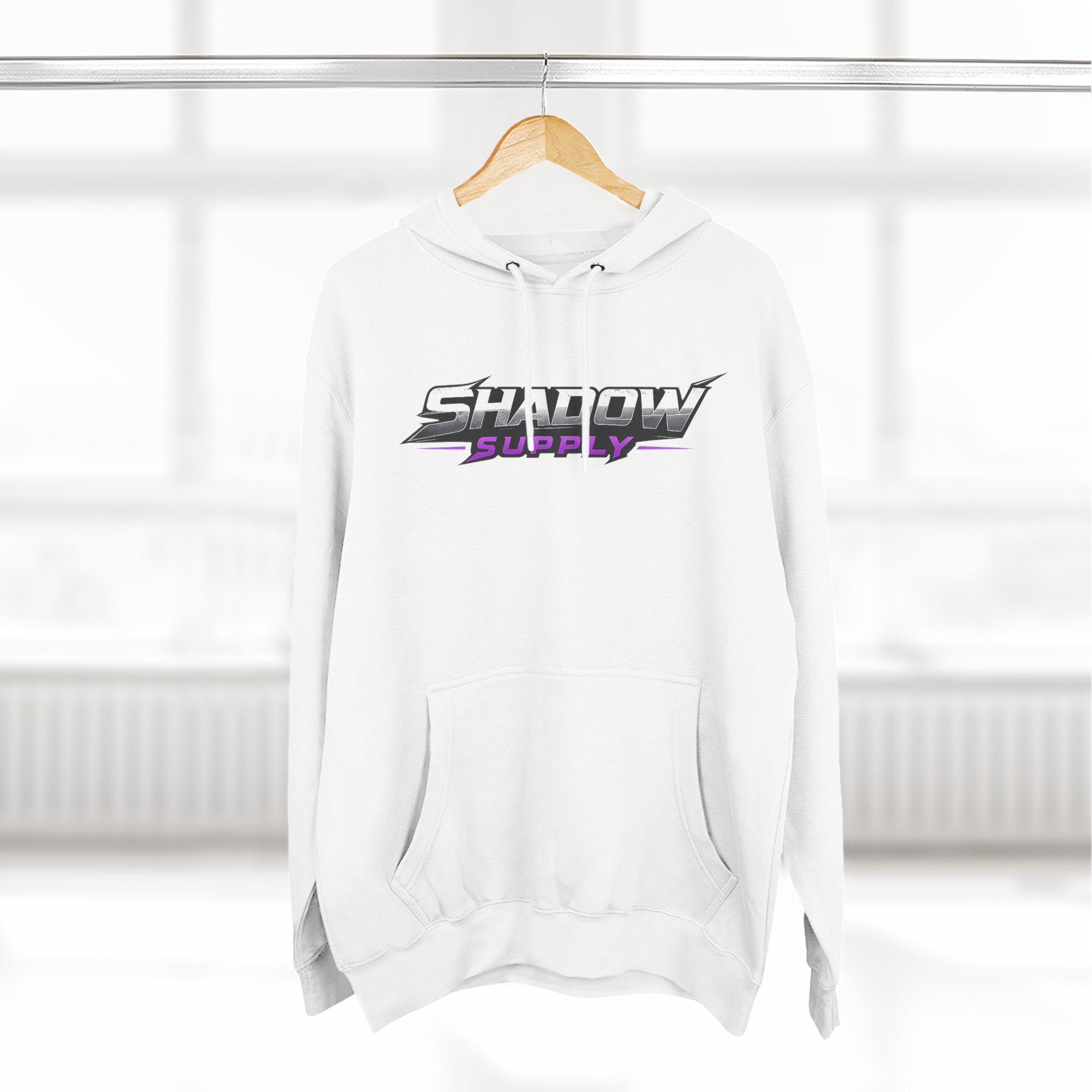 Shadow Supply Fleece Hoodie – Minimal Raven Logo Pullover