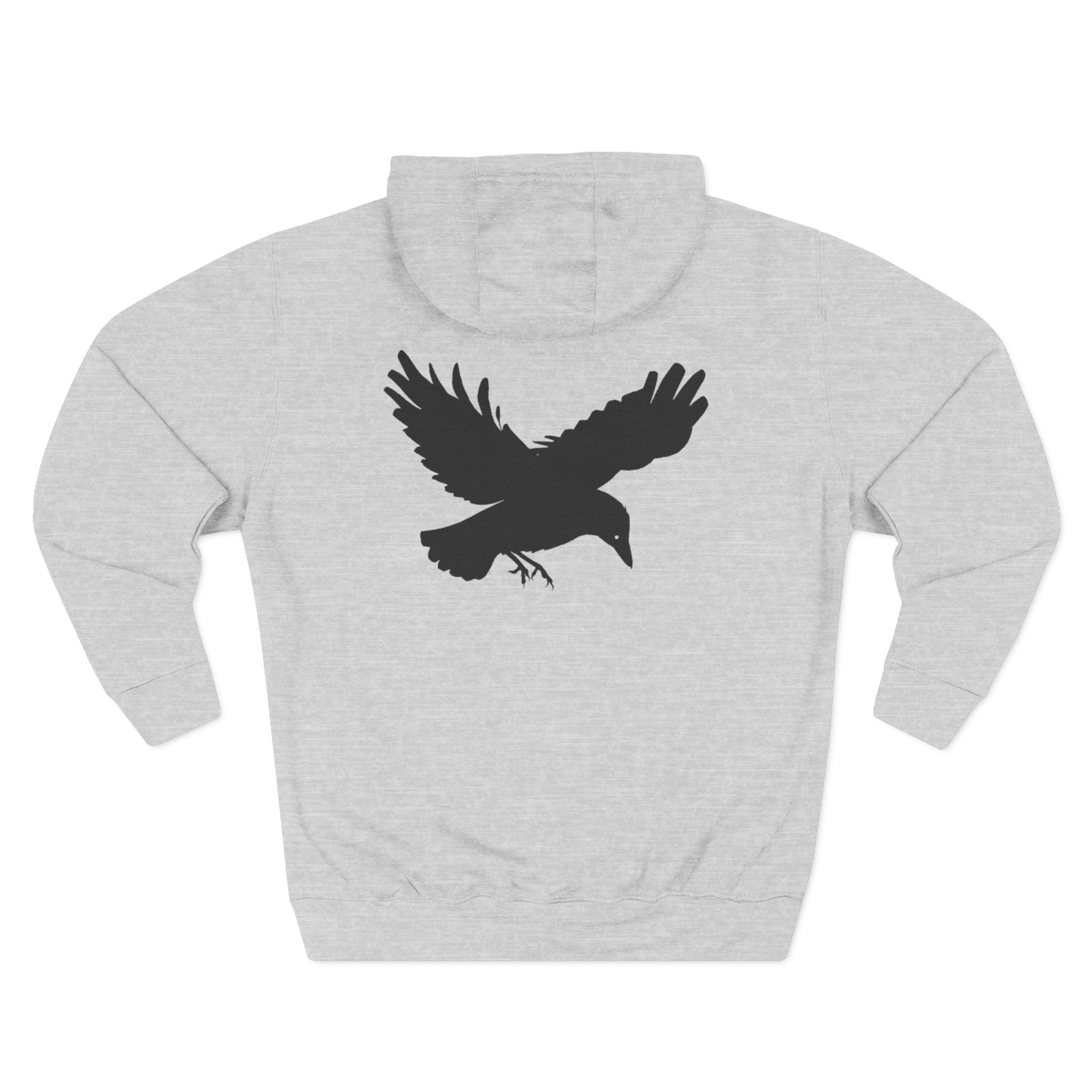 Shadow Supply Fleece Hoodie – Minimal Raven Logo Pullover