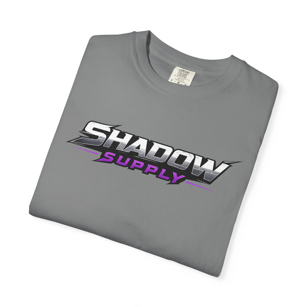Shadow Supply Logo T-Shirt – Retro Racing Graphic Tee with Back Skull