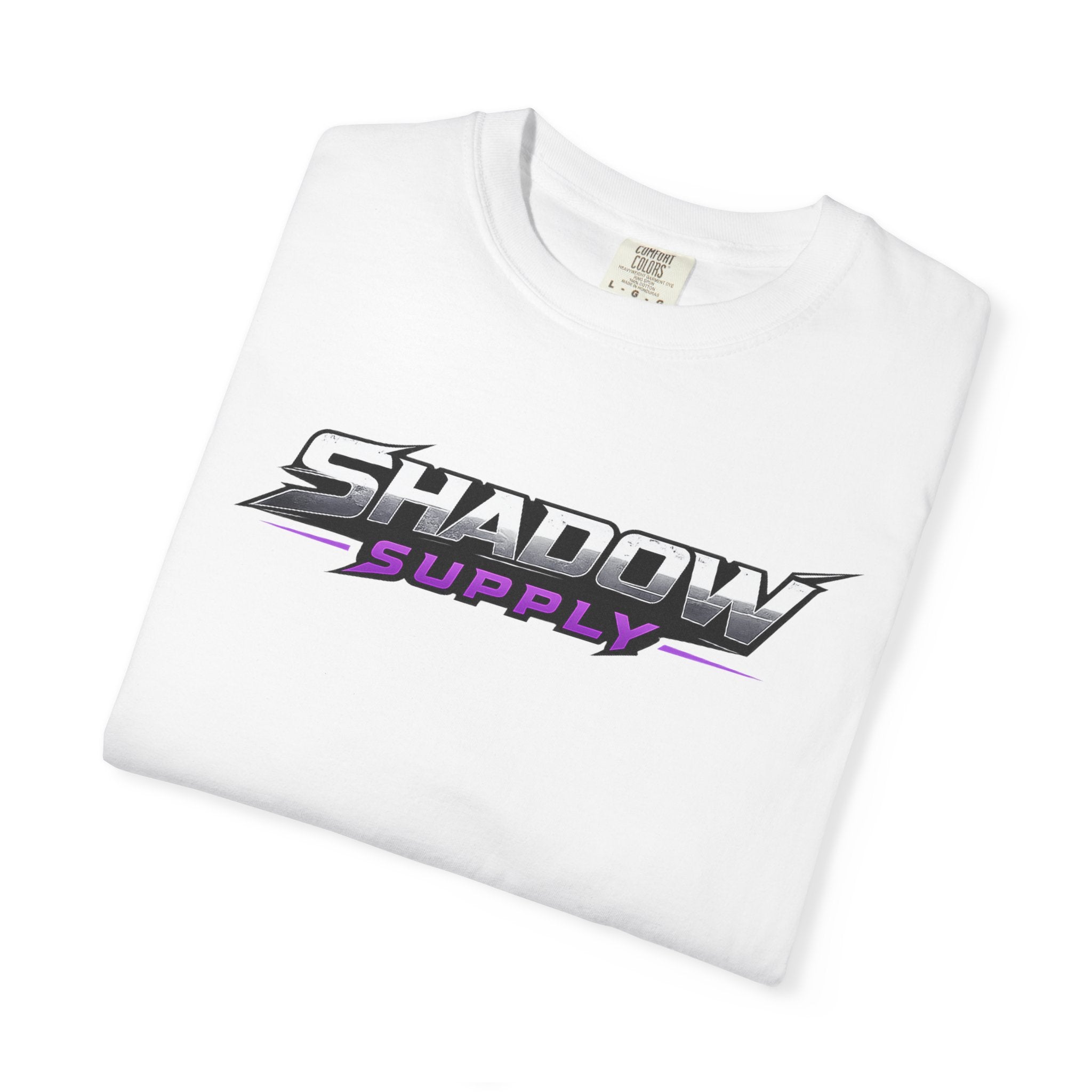 Shadow Supply Logo T-Shirt – Retro Racing Graphic Tee with Back Skull