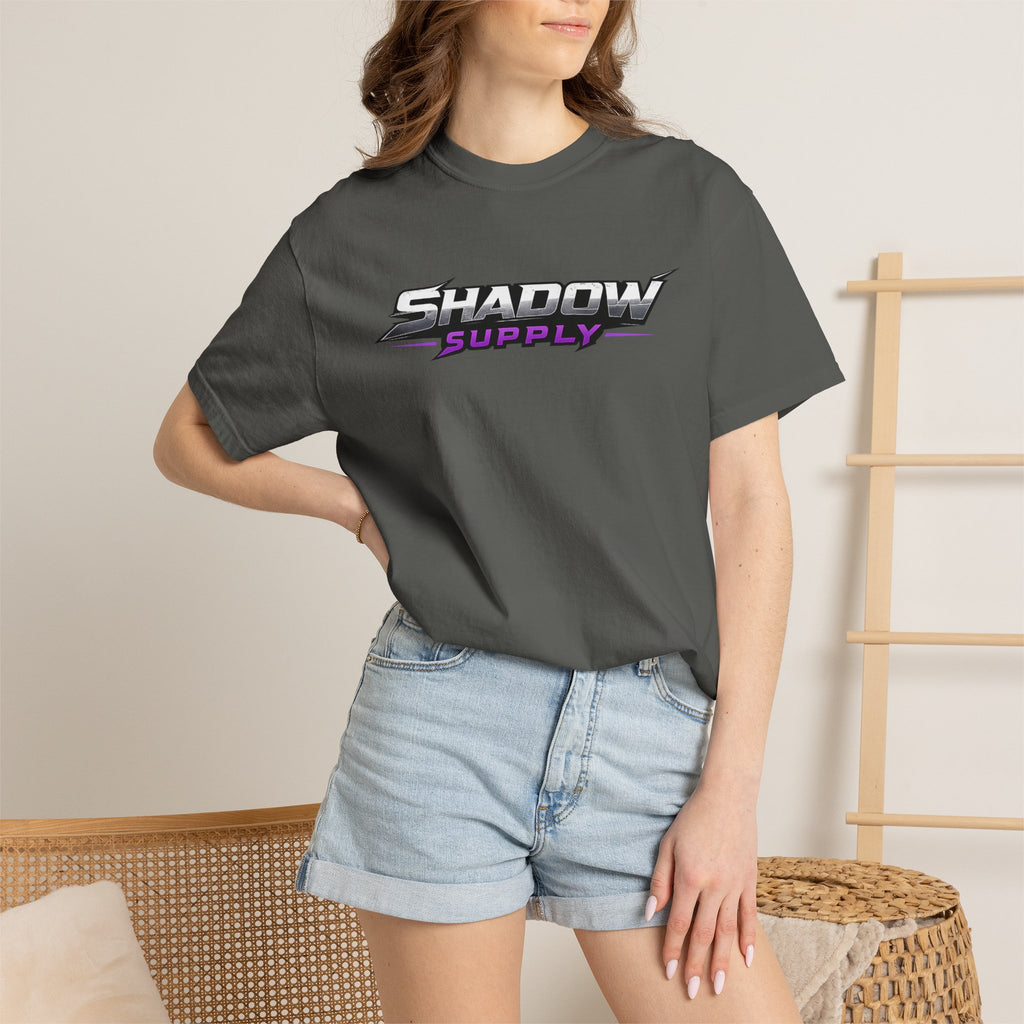 Shadow Supply Logo T-Shirt – Retro Racing Graphic Tee with Back Skull
