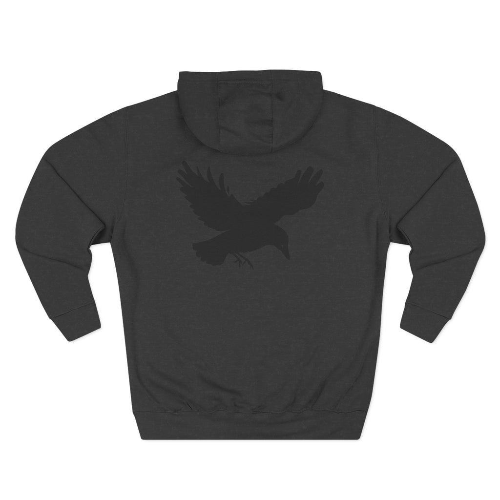Shadow Supply Fleece Hoodie – Minimal Raven Logo Pullover