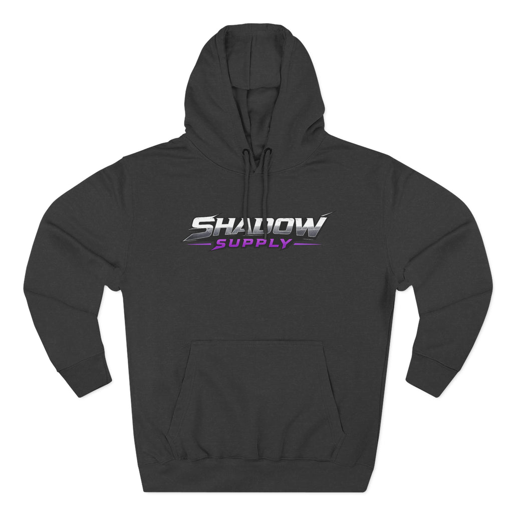 Shadow Supply Fleece Hoodie – Minimal Raven Logo Pullover