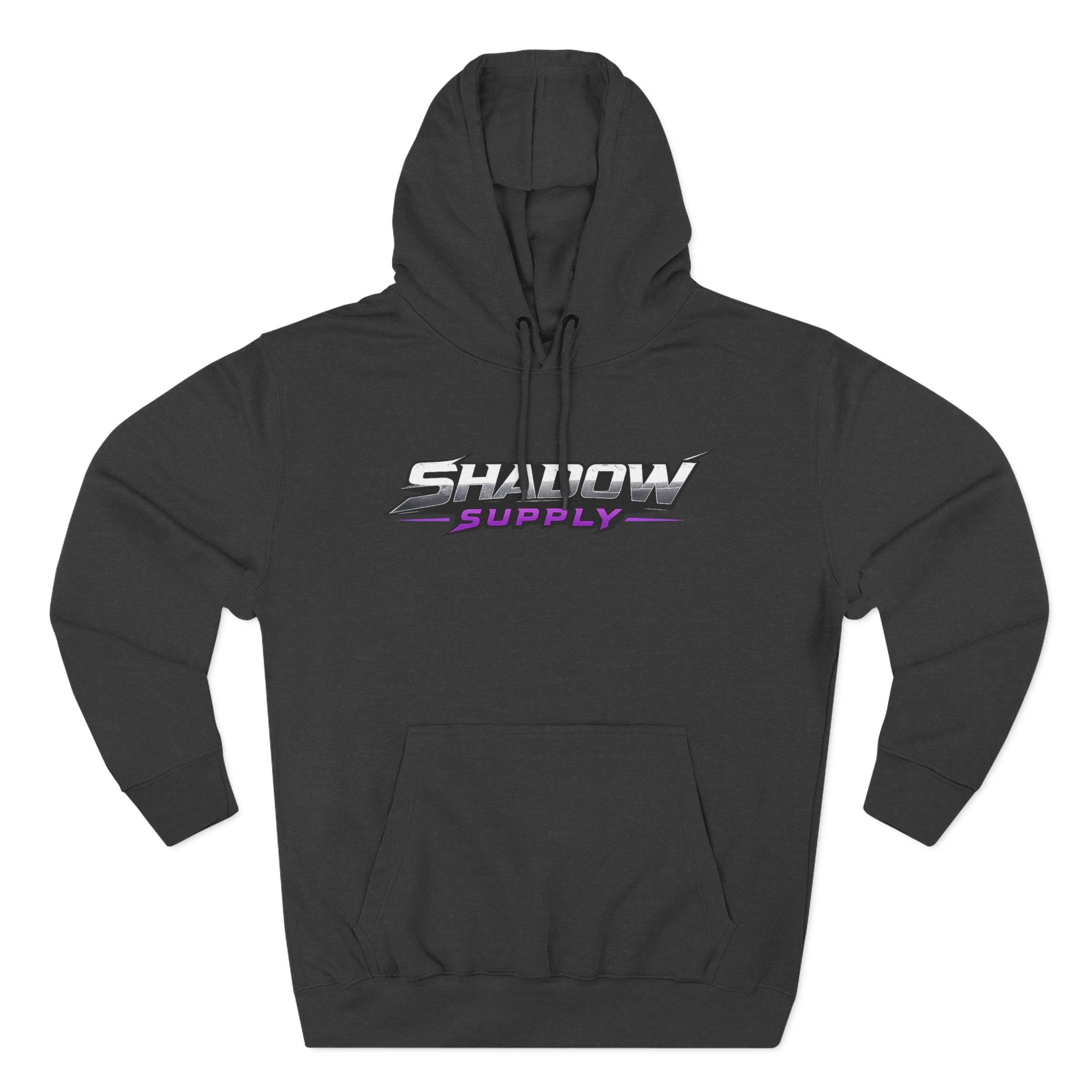 Shadow Supply Fleece Hoodie – Minimal Raven Logo Pullover