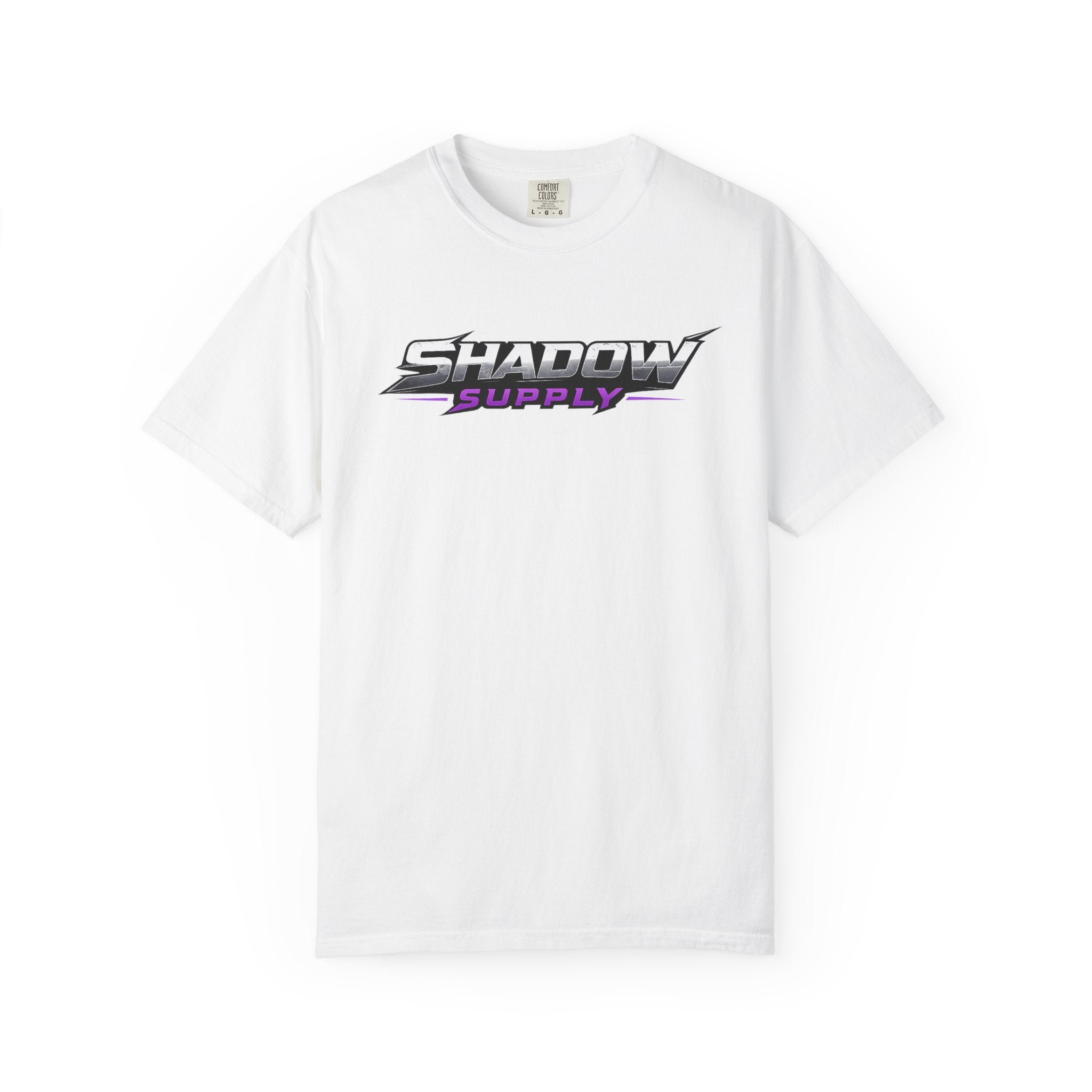 Shadow Supply Logo T-Shirt – Retro Racing Graphic Tee with Back Skull