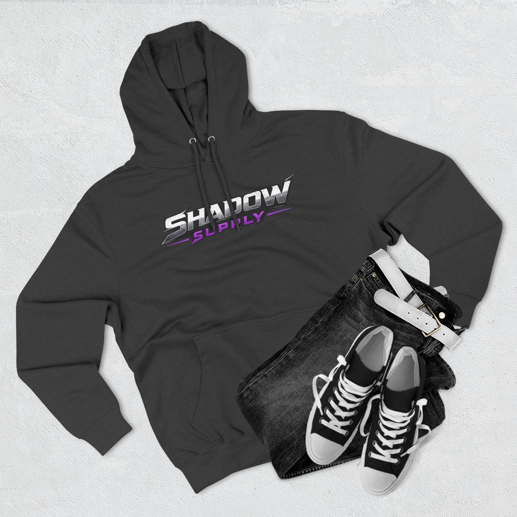 Shadow Supply Fleece Hoodie – Minimal Raven Logo Pullover