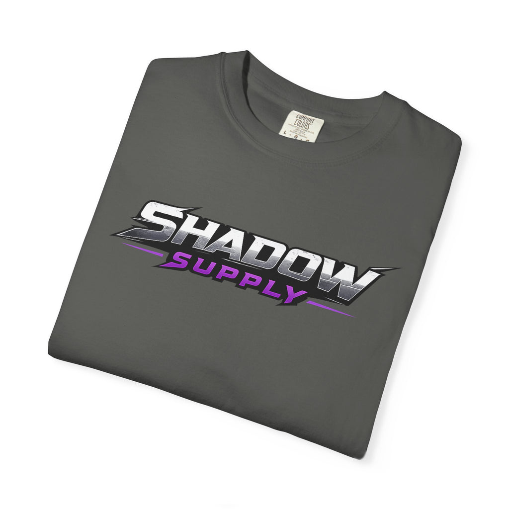 Shadow Supply Logo T-Shirt – Retro Racing Graphic Tee with Back Skull